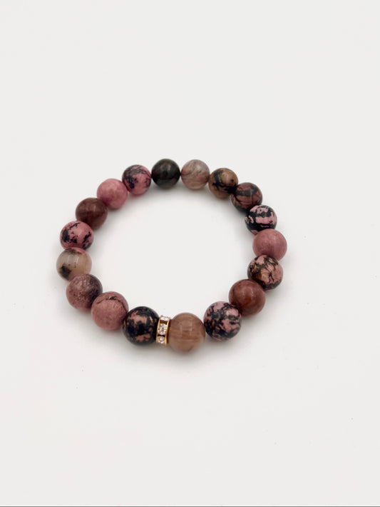 Rodonito apyrankė | gijimas, branda, ramybė (10 mm.)