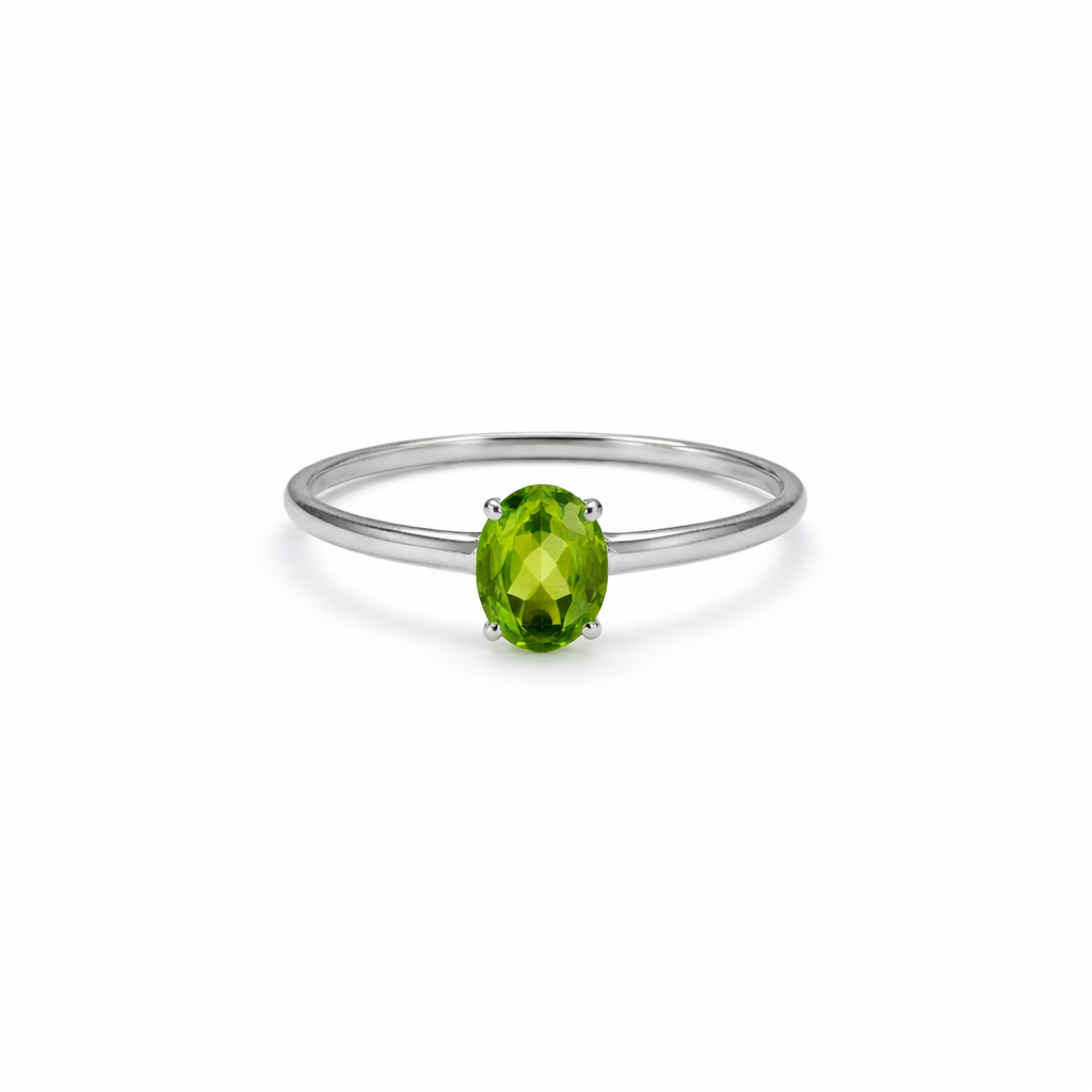 Sidabrinis PERIDOTO žiedas