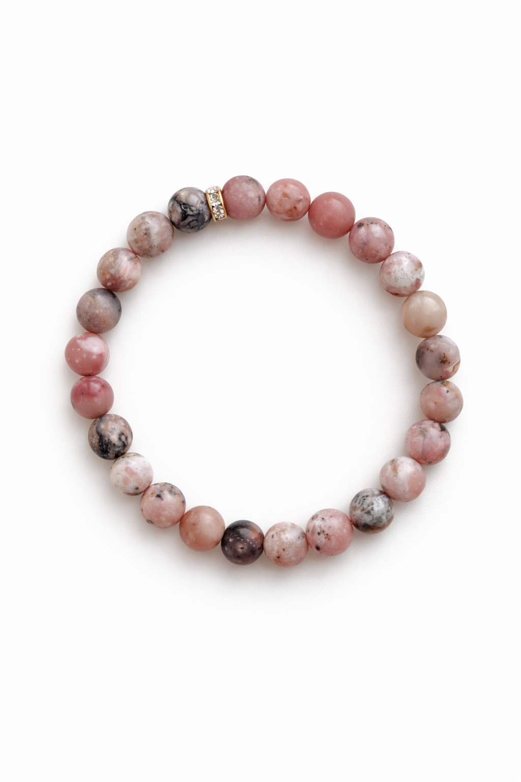 Rožinio opalo apyrankė | švelnumas, ramybė, savistaba (6 mm.)