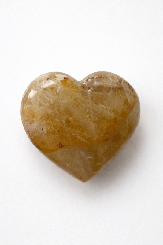 Geltonojo kalcito širdelė | Šviesa, pasitikėjimas, gyvybingumas