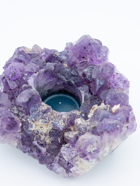 Ametisto žvakidė | vidinė ramybė, sąmonės skaidrumas ir dvasinė šviesa