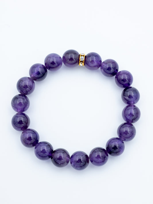 Ametisto apyrankė | vidinė alchemija, transformacija, sąmoningumas (10 mm.)