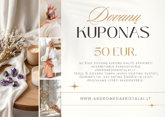 Dovanų kuponas 50 eur.