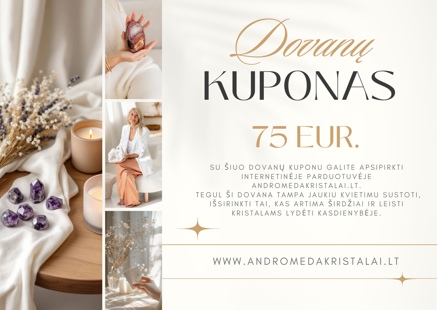Dovanų kuponas 75 eur.
