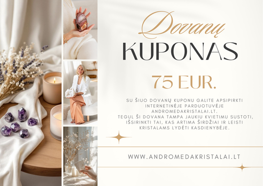 Dovanų kuponas 75 eur.
