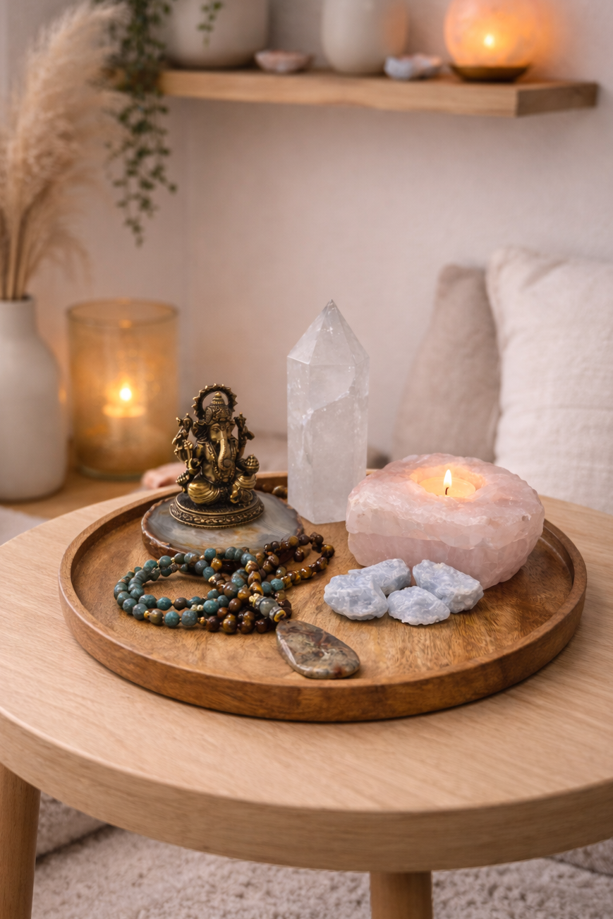 Meditacijos karoliai (Mala) | Okeaninis agatas, tigro akis