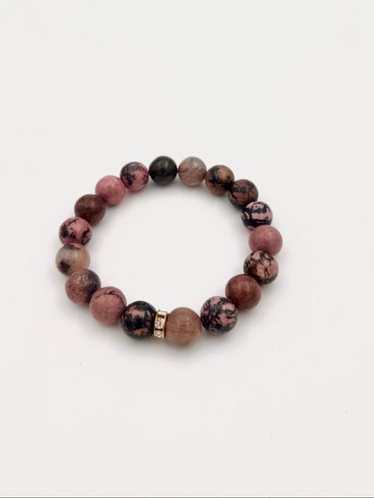 Rodonito apyrankė | gijimas, branda, ramybė  (10 mm.)