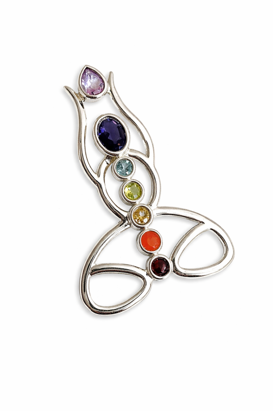 Sidabrinis MEDITACIJOS pakabukas | Gelmė, pabudimas, išmintis