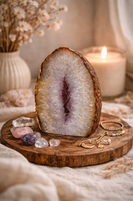 Agato geoda | ramybė, sielos grožis, vidinė ola, 1490 g.