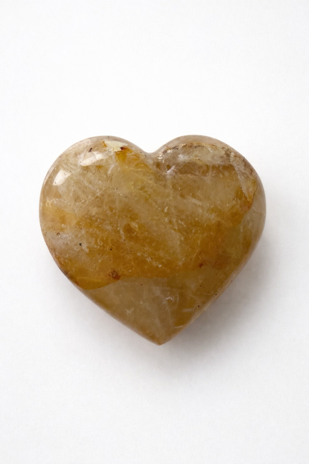 Geltonojo kalcito širdelė | Šviesa, pasitikėjimas, gyvybingumas