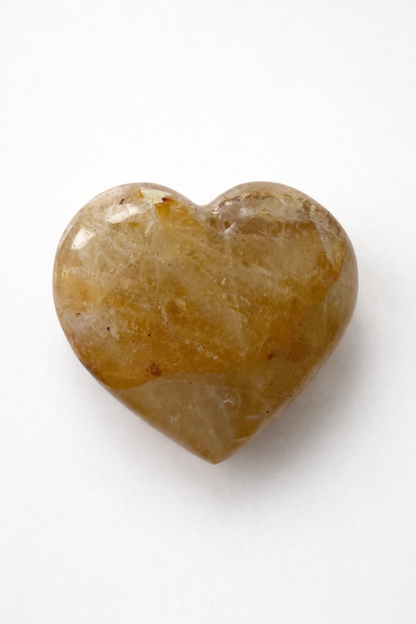 Geltonojo kalcito širdelė | Šviesa, pasitikėjimas, gyvybingumas