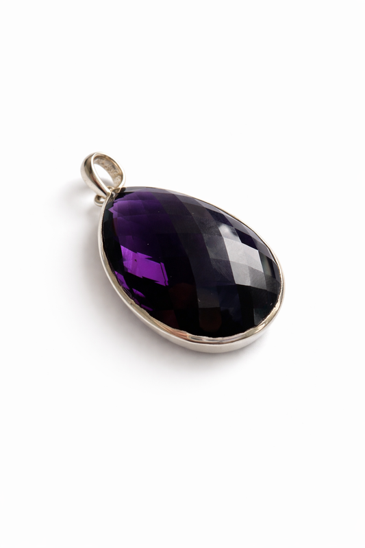 Sidabrinis AMETISTO pakabukas | Ramybė, aiškumas, Išmintis