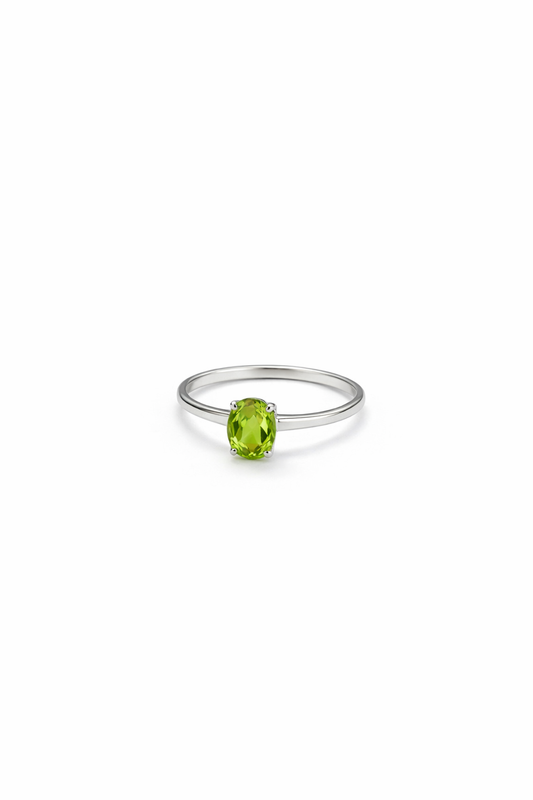 Sidabrinis PERIDOTO žiedas