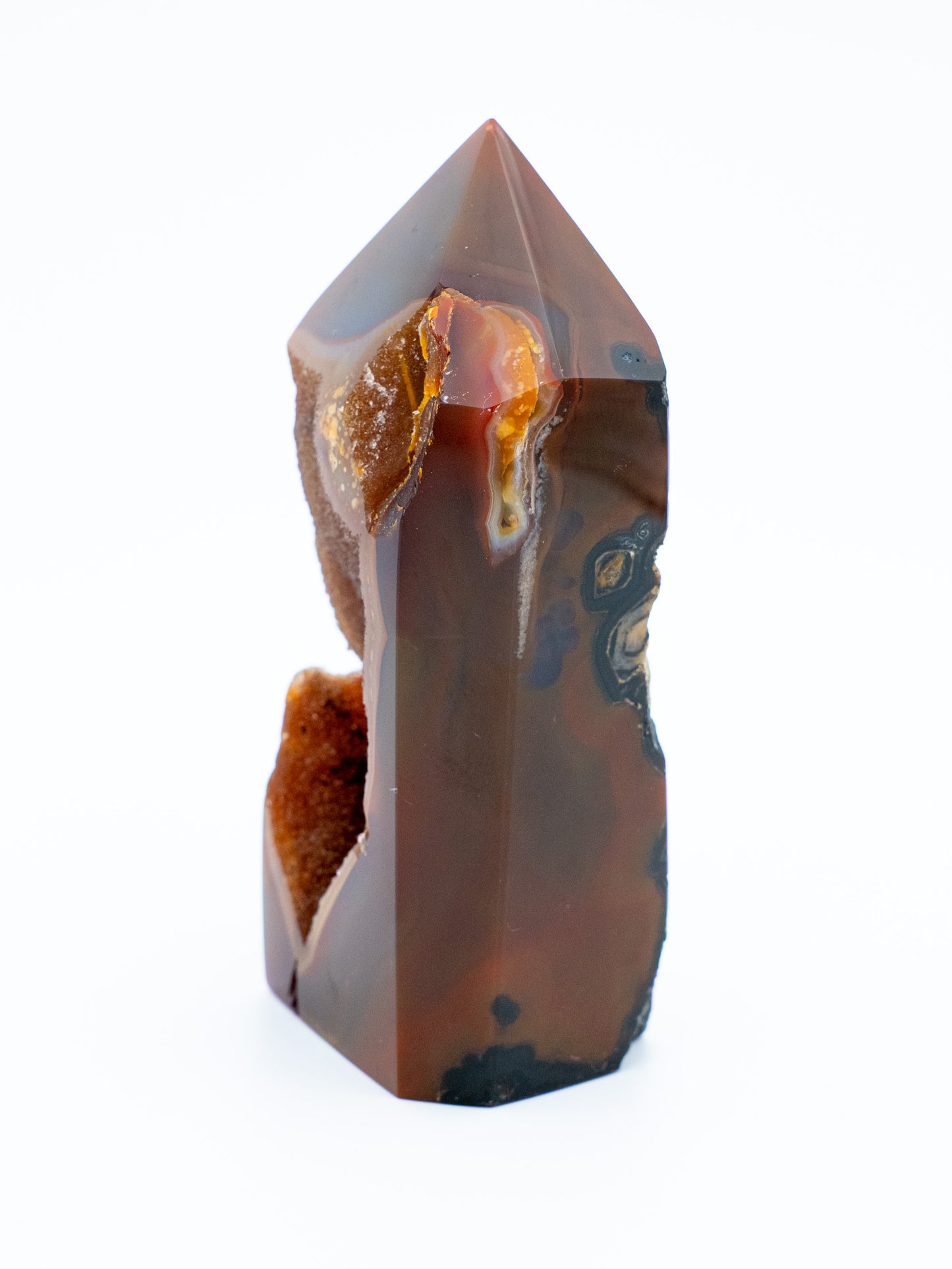 Braziliškas agatas su UNIKALIA DRŪZA | žemės išminties ir vidinės ramybės susitikimas