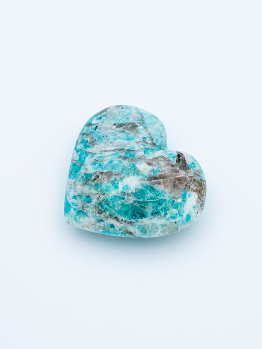 Amazonito širdelė | ramybės, tiesos ir švelnios vidinės drąsos amuletas