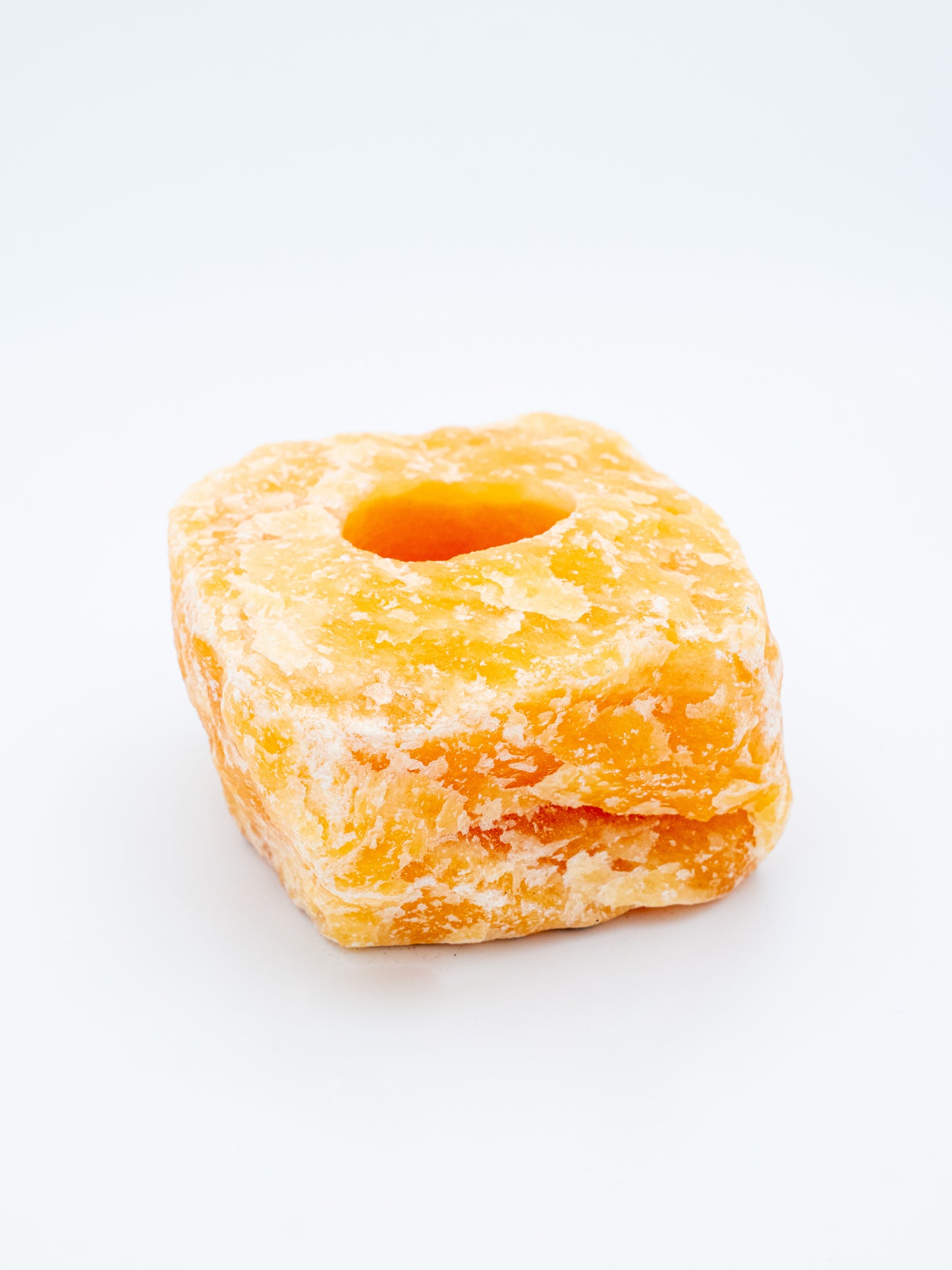 Geltono kalcito žvakidė | vidinė šviesa, aiškumas ir švelni stiprybė