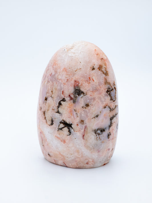 Rožinis dendritinis opalas (laisva forma / ovalas) | meilė, vaizduotė, jausmingumas