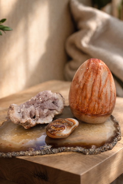 Karneolinis agatas (būgninukas) | vidinės ramybės ir švelnios stiprybės akmuo