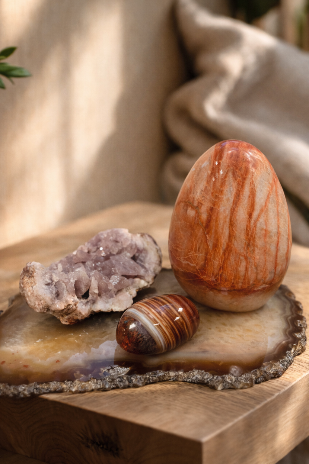 Karneolinis agatas (būgninukas) | vidinės ramybės ir švelnios stiprybės akmuo