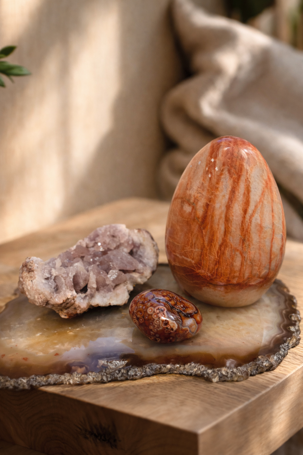 Karneolinis agatas (būgninukas) | vidinės ramybės ir švelnios stiprybės akmuo