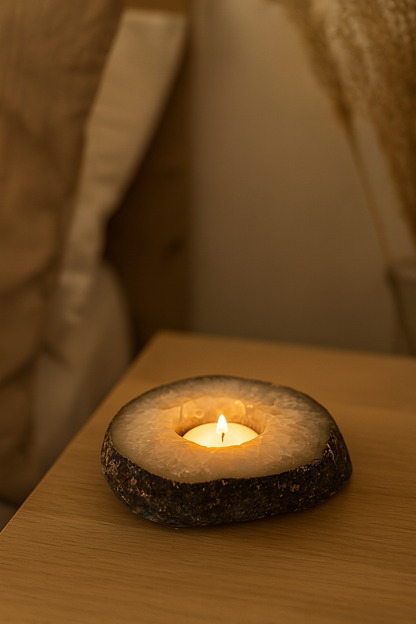 Agato žvakidė | harmonijos, žemės ramybės ir apsaugos švyturys