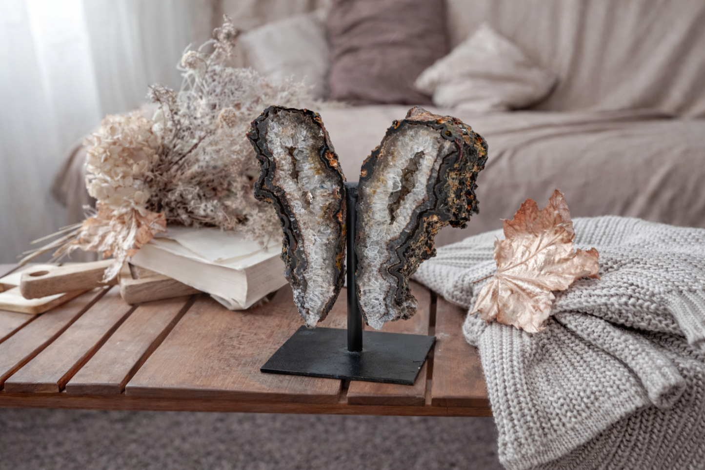 Klasikinis Agatas „Angelo Sparnai“ — apsauga, harmonija ir vidinė ramybė