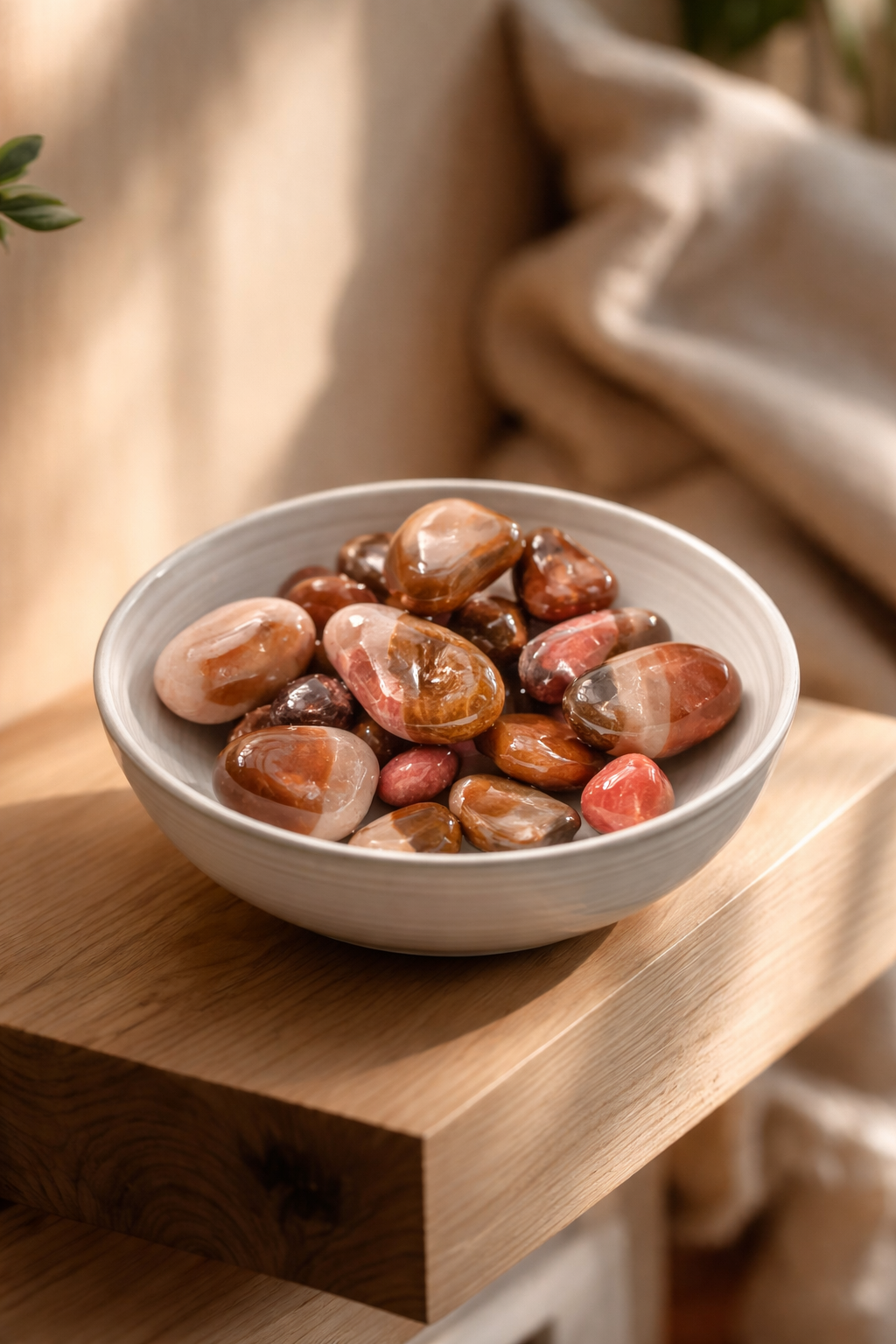 Karneolinis agatas (būgninukas) | vidinės ramybės ir švelnios stiprybės akmuo