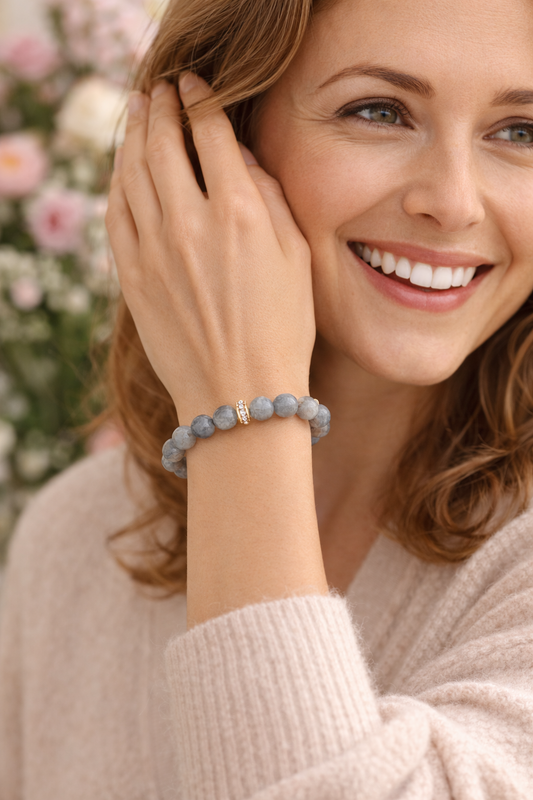 Labradorito apyrankė | apsauga, sąmoningumas, intuicija (10 mm.)