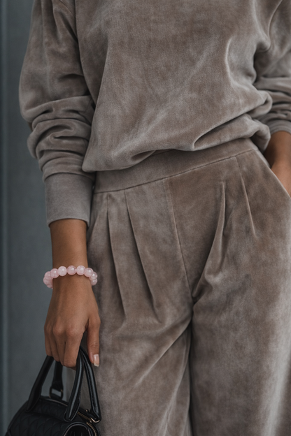 Rožinio kvarco apyrankė | meilė sau, švelnumas, šiluma  (10 mm.)