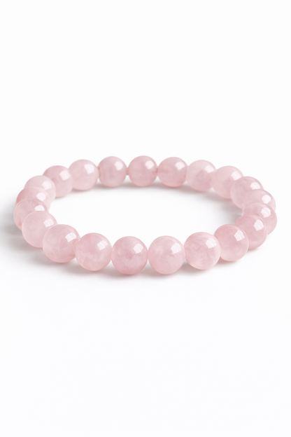 Rožinio kvarco apyrankė | meilė sau, švelnumas, šiluma  (10 mm.)