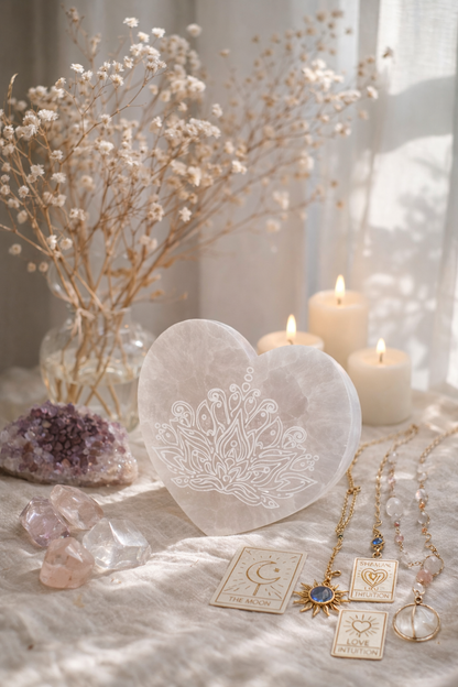 Selenito LOTOSAS širdelėje | dvasinis augimas