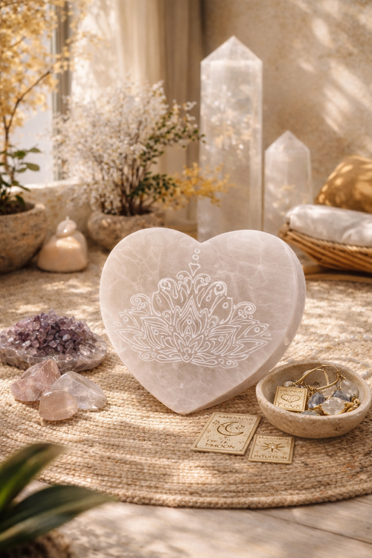 Selenito LOTOSAS širdelėje | dvasinis augimas