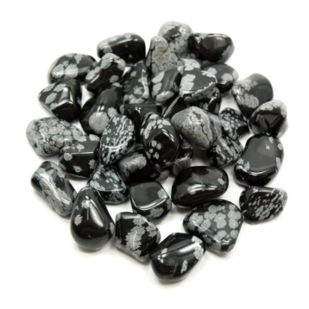 Snieginis obsidianas (būgninukas) | tvirtumas, įsižeminimas, suvokimas